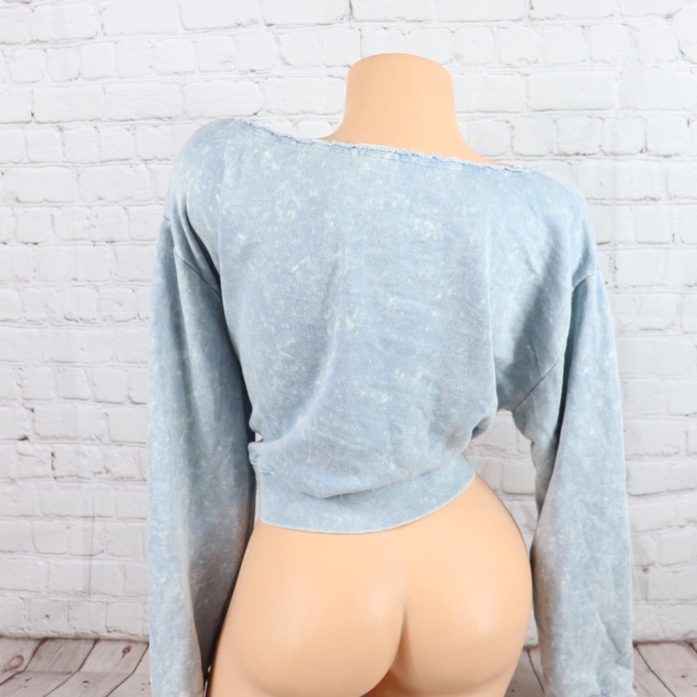 VS PINK logo Slouchy Crop Sweatshirt Tee - Picture 8 of 8